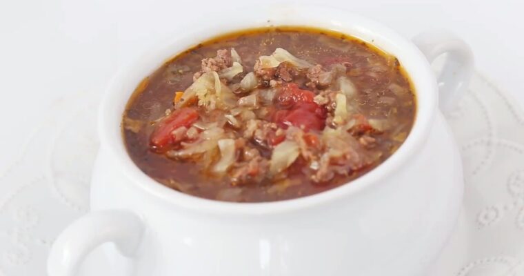 Cabbage Soup with Ground Beef