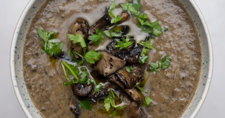 Vegan Wild Rice Mushroom Soup