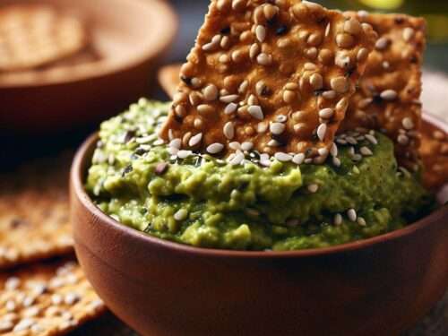 Keto Seed Crackers with Guacamole